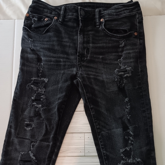 American Eagle Outfitters Other - American Eagle Mens Jeans Size 31x30 Black Distressed Airflex